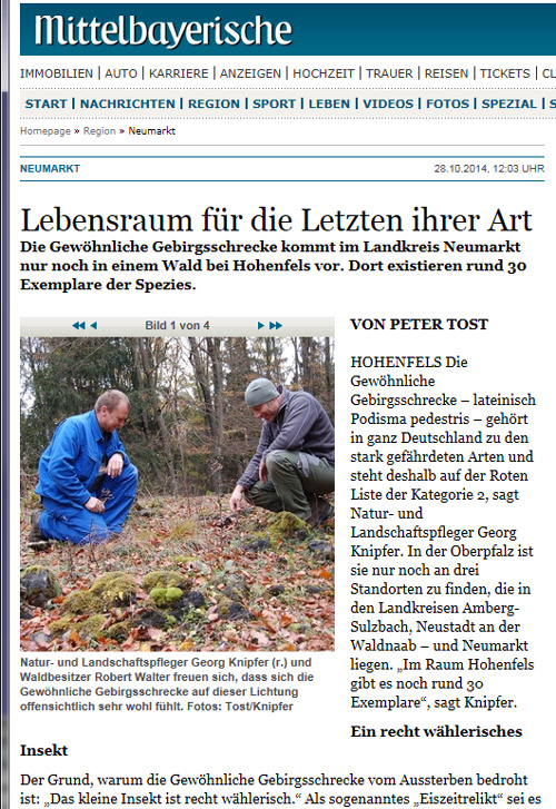 Ausschnitt aus Artikel Gebirgsschrecke.