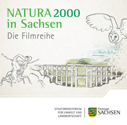Gezeichnetes Logo zu „Natura 2000 in Sachsen – Die Filmreihe.