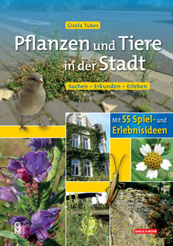 Titelbild mit verschiedenen Fotos von Pflanzen und Tieren, die in der Stadt leben.