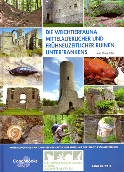 : Fotokollage aus Bildern von Ruinen, Schnecken und Käfern auf blauem Hintergrund.