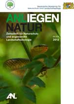 Front page Anliegen Natur 35/2 (aesculapian snake in a shrub)