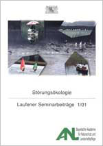 Titelblatt Laufener Seminarbeiträge 1/2001 (Bild von auffliegenden Wasservögeln, eingeblendet sind verschiedene Störfaktoren.)
