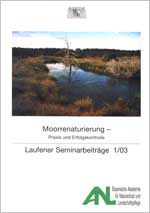Titelblatt Laufener Seminarbeiträge 1/2003 (Angestauter Graben in einem verheideten Hochmoor)