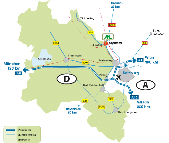 Anfahrtshilfe nach Laufen