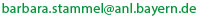 Bitte geben Sie die E-Mail-Adresse entsprechend dem Muster ein. Sie setzen sich aus vorname.name@anl.bayern.de zusammen.
