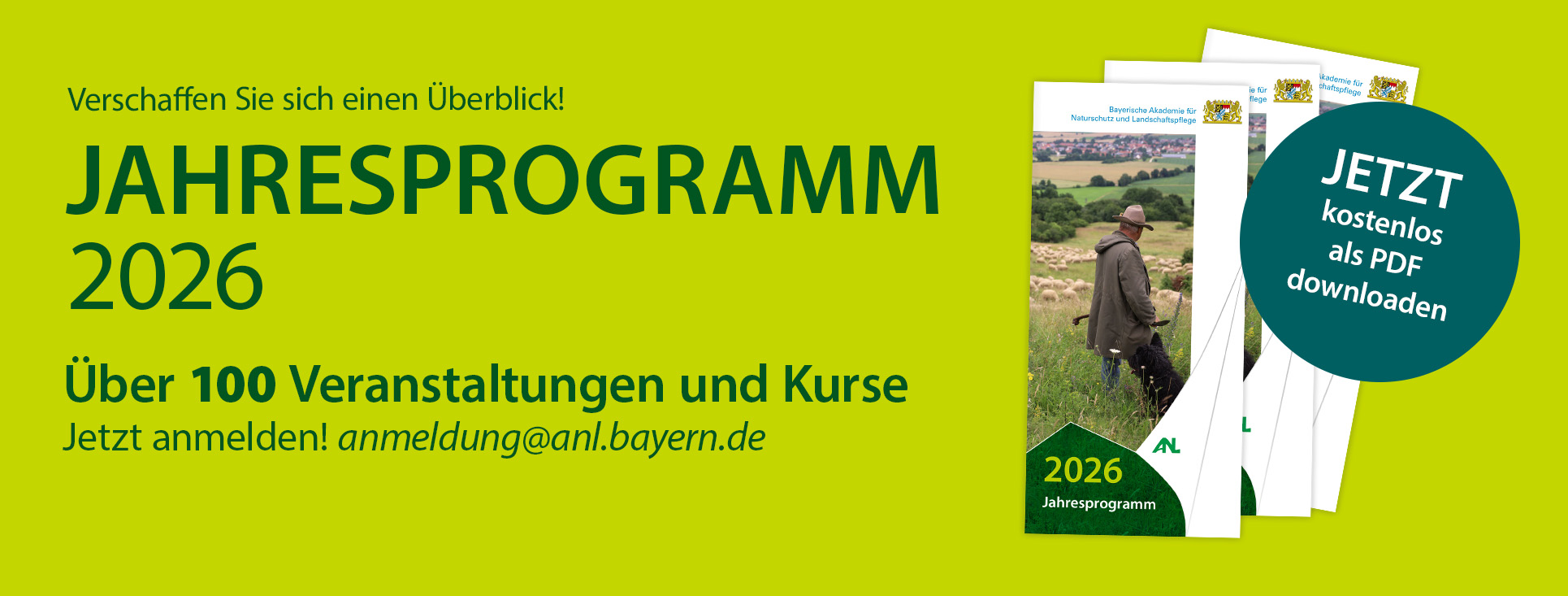 Titelbild vom Jahresprogramm 2026