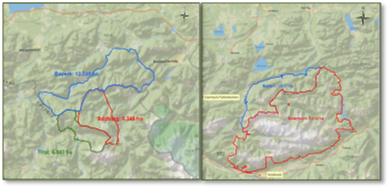 Lageplan über das Dreiländereck.