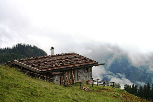 Kaser der Priesbergalm.