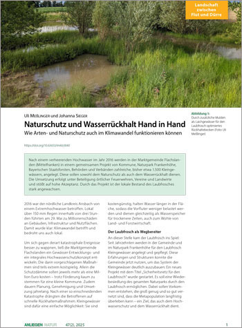 Titelbild des Artikels in Anliegen Natur.