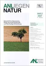 Titelblatt Anliegen Natur 31, Heft 2 (Einzelbaum zwischen Grünland und Ackerland)