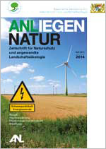 Titelblatt Anliegen Natur 36/1 (Windräder auf Kornfeld)