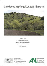 Titelblatt LPK II 1 Teilband 2 Kalkmagerrasen (großer Hügel mit Büschen, davor Bäume und teilweise gerodete Wiese)