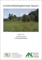 Titelblatt LPK II 16 Leitungstrassen (Graswiese mit Büschen und Gehölzen, dazwischen eine Leitungstrasse)