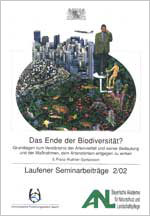 Titelblatt Laufener Seminarbeiträge 2/2002 (Bild mit verschiedensten Pflanzen und Tieren; im Hintergrund Hochhäuser und Menschen.)