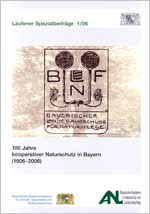 Titelblatt Laufener Spezialbeiträge 1/2006 (historisches Logo vom Bayerischen Landesausschuss für Naturpflege.)