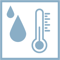 Tropfen und Thermometer